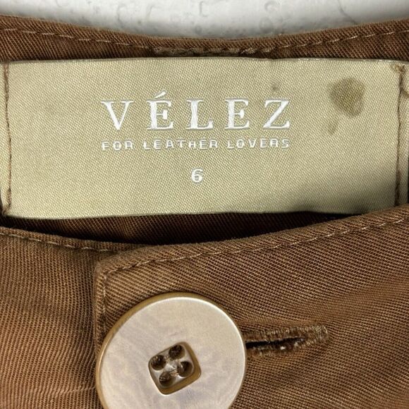 Velez 90's Y2K Wide Leg Cargo Women’s Pants‎ Brown Sz6 Utility Gorpcore Grunge - Picture 10 of 12